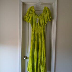 Sun Dress - Lime Green - Size: Free (NEW)